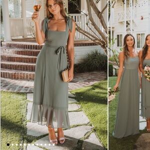 Show Me Your MuMu Sage Green Maxi Dress